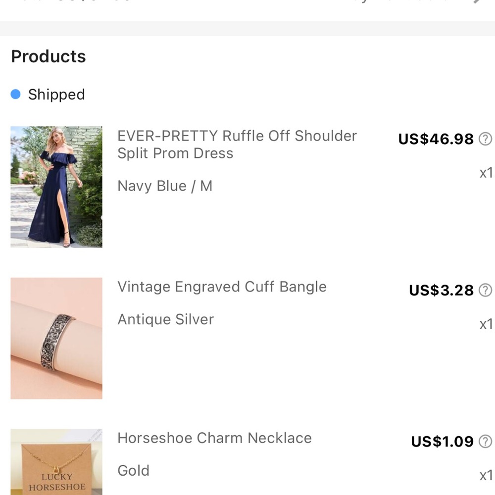 A Every-Pretty Ruffle Off Shoulder Split Prom Dre… - image 1